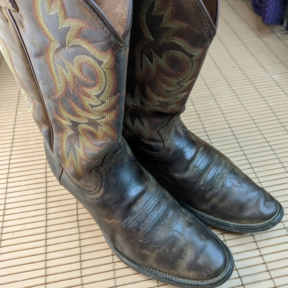 Justin Men's Stampede Sorrell Appache Huck Brown Boots 2551 Size 10.5D.  B100pm